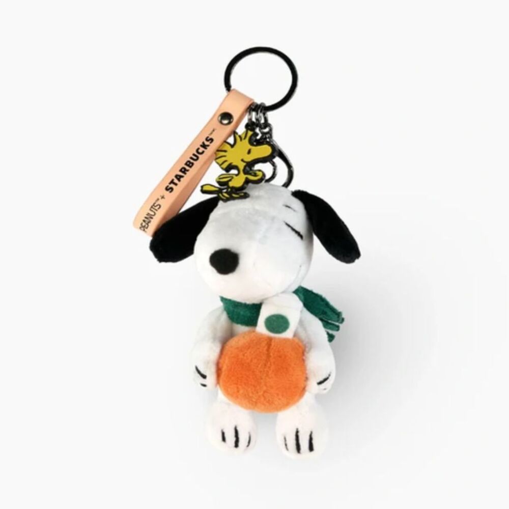 Starbucks x Peanuts SNOOPY Woodstock Plush Keychain BAG CHARM NEW